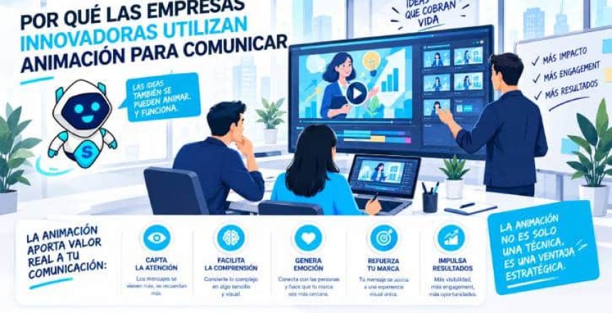 Animación para empresas aplicada a la comunicación visual y la innovación empresarial.
